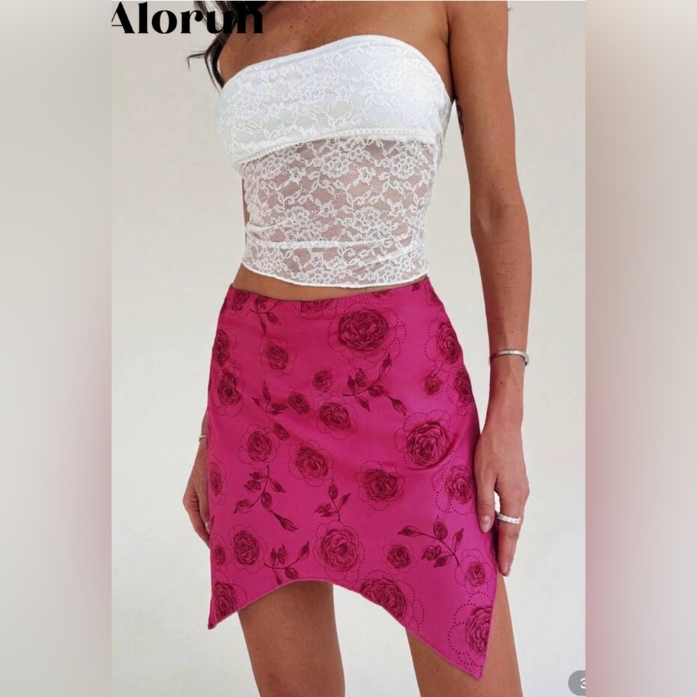 Floral Pink Women's Skirt